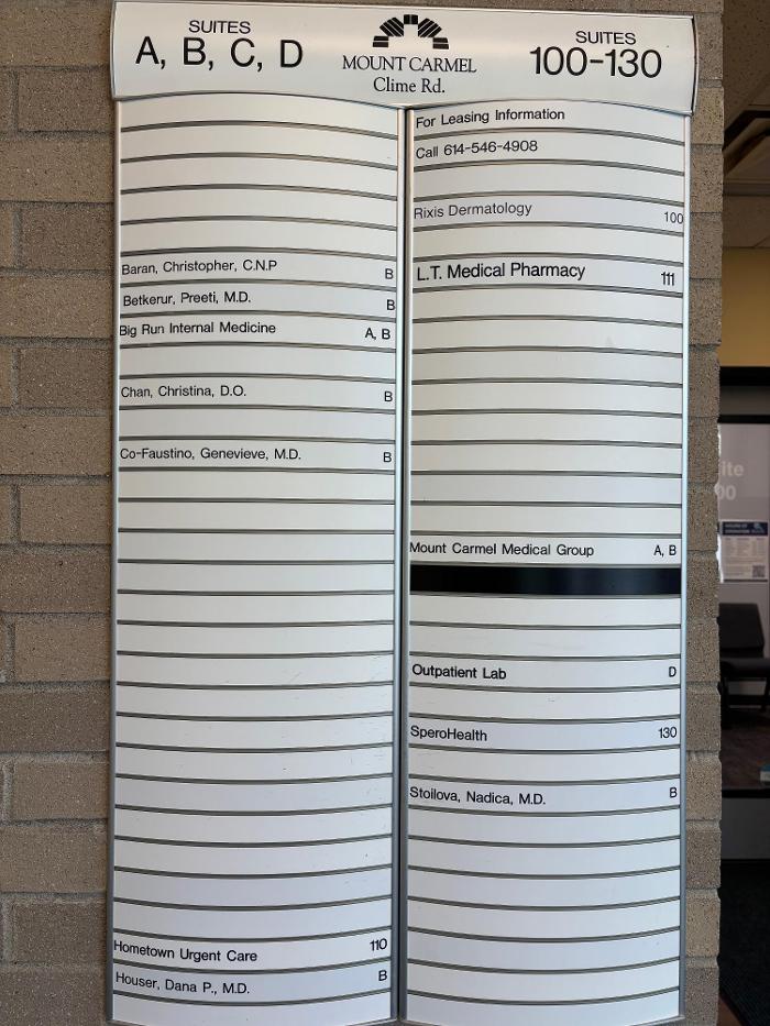 Location od Suite110 the location of Hometown Urgent Care & Occupational Health in Columbus, Ohio.