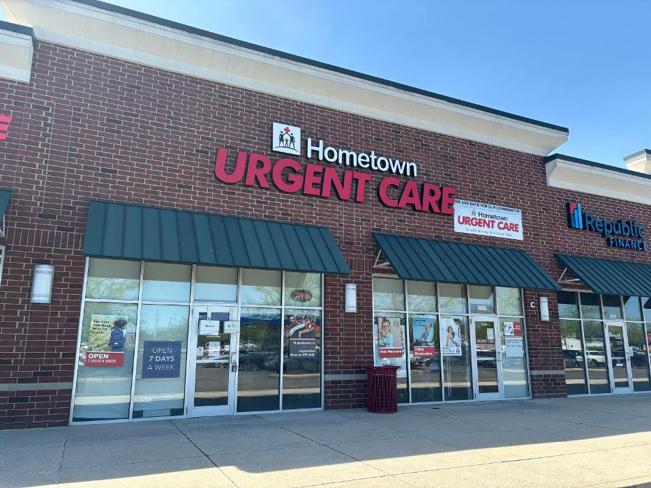 Outside building of Hometown Urgent Care & Occupational Health in Groveport, Ohio.