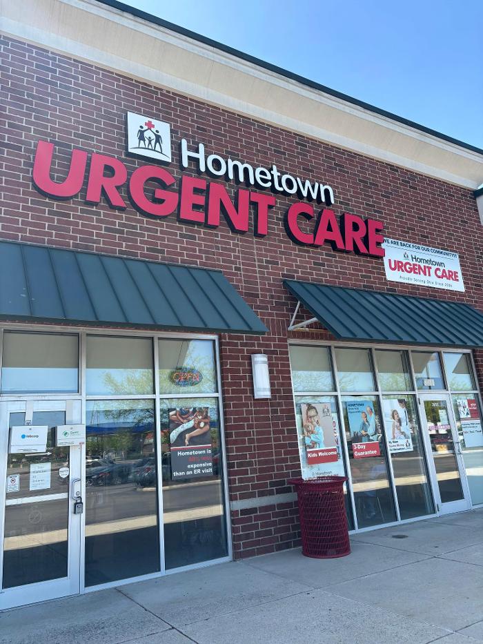 Outside building of Hometown Urgent Care & Occupational Health in Groveport, Ohio.