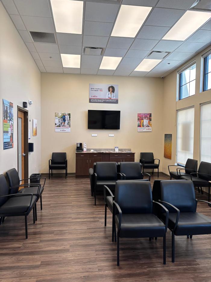 Waiting room in Hometown Urgent Care & Occupational Health in Hilliard, Ohio.