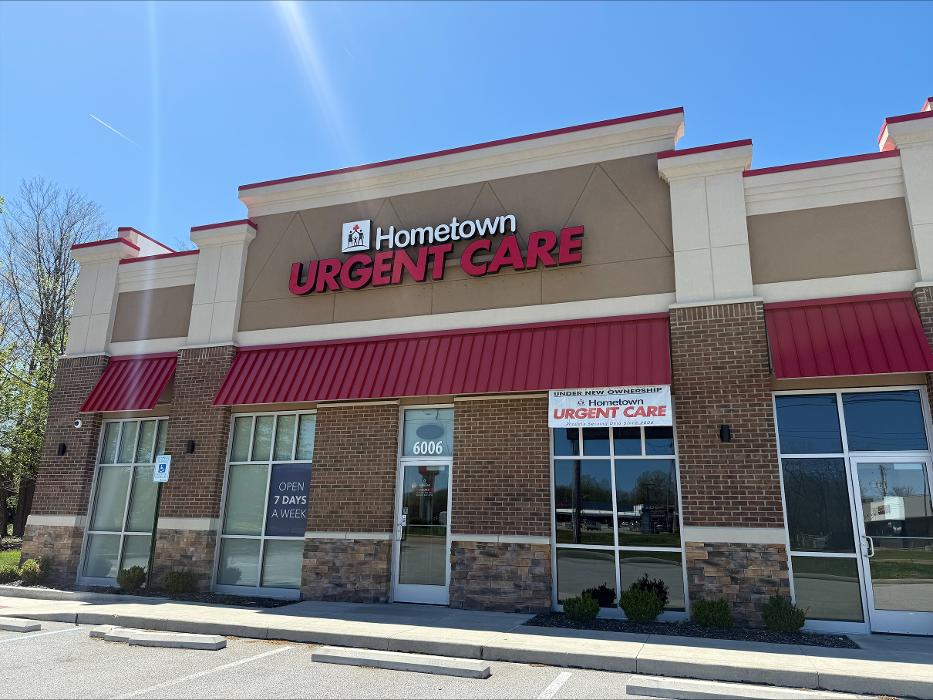 Outside building of Hometown Urgent Care & Occupational Health in Huber Heights, Ohio.