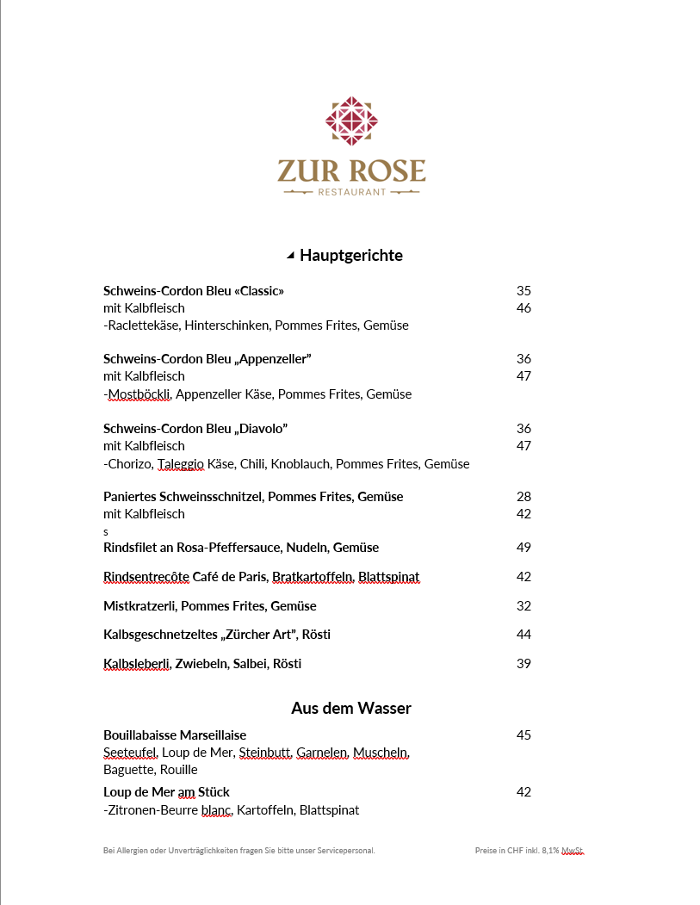 Restaurant zur Rose, Embracherstrasse in Oberembrach