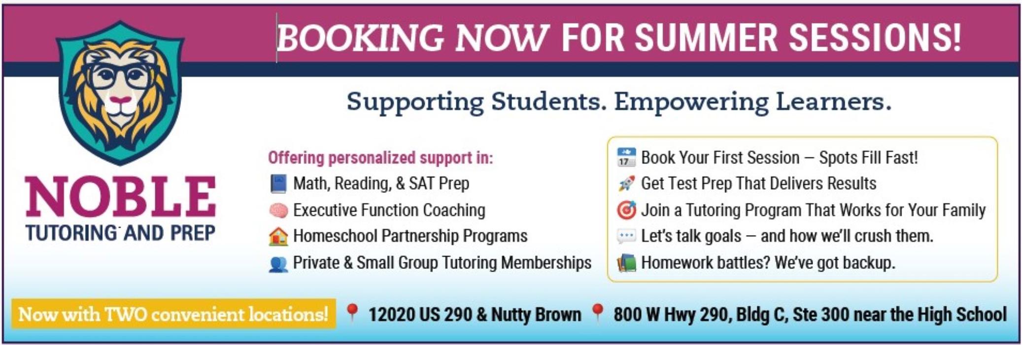 Noble Tutoring and Prep Image