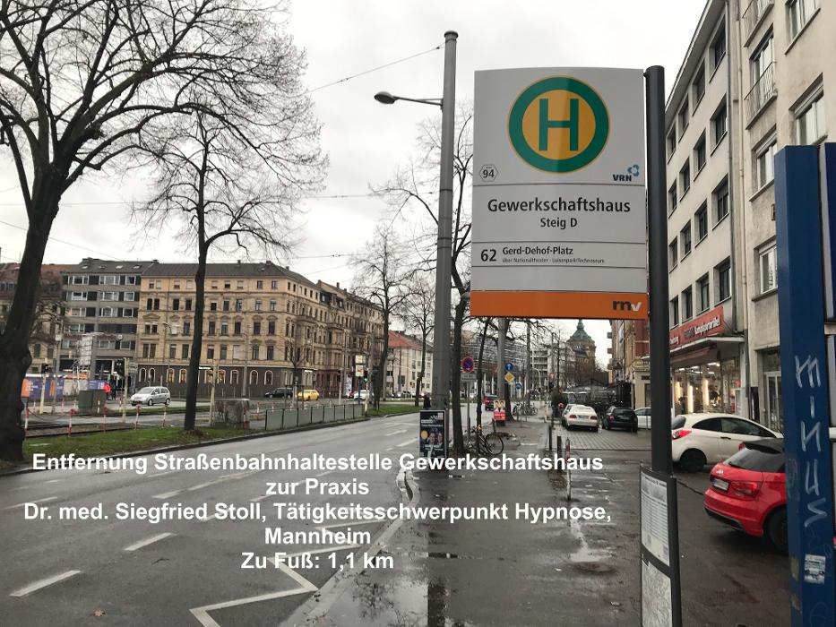 Dr. med. Siegfried Stoll, Tätigkeitsschwerpunkt Hypnose, Mannheim, Augustaanlage in Mannheim