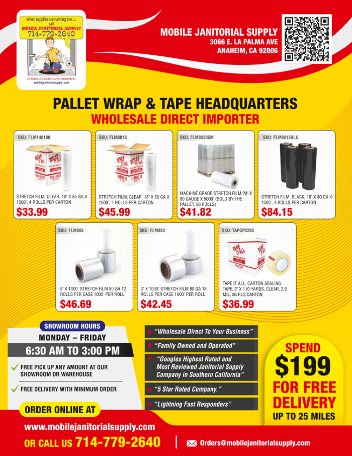 Mobile Janitorial Supply - Anaheim, CA