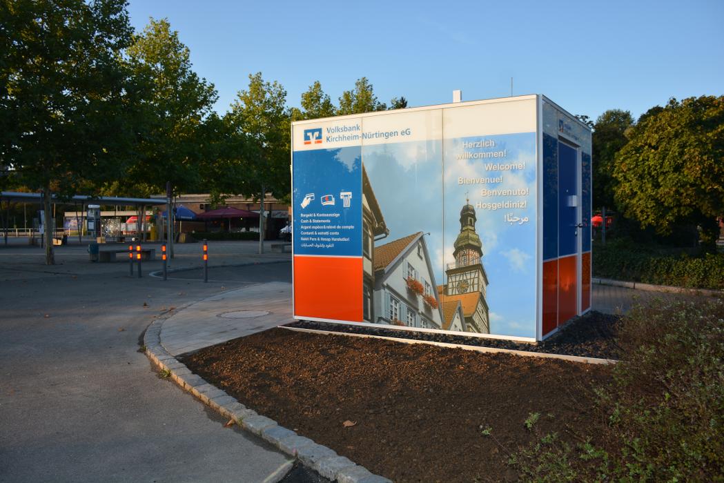 Volksbank Mittlerer Neckar eG, Filiale Kirchheimer Bahnhof (SB-Stelle), Eugen-Gerstenmaier-Platz in Kirchheim unter Teck