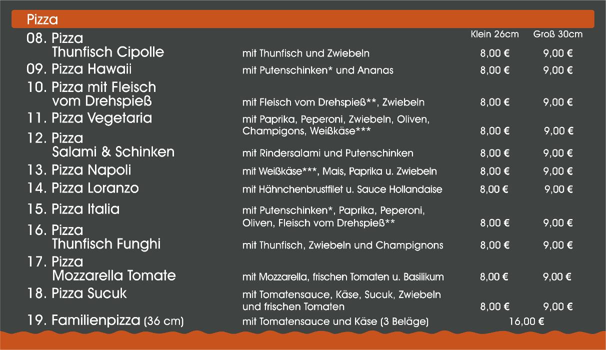 Loranzo Pizzeria, Haselünner Straße in Bawinkel