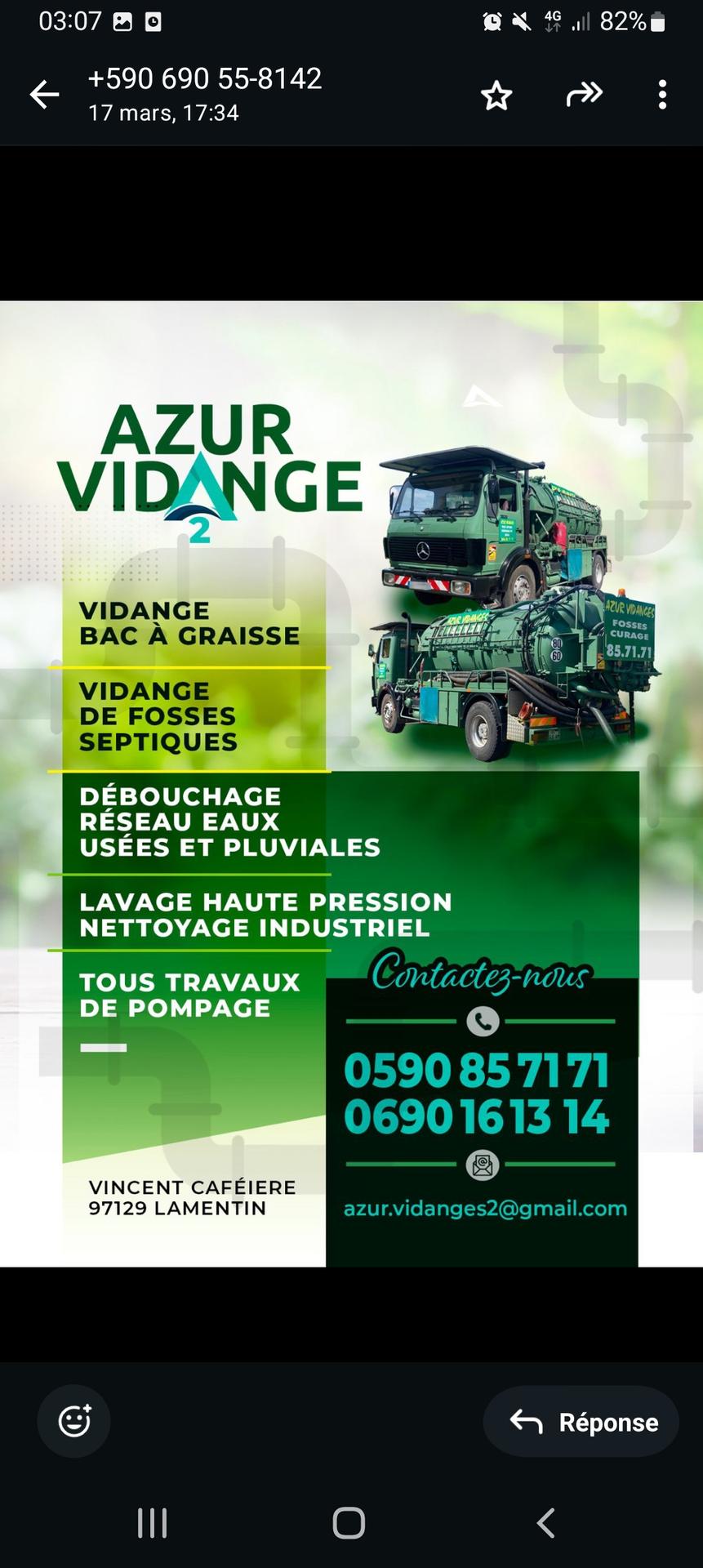 Azur Vidange 2 Autres services
