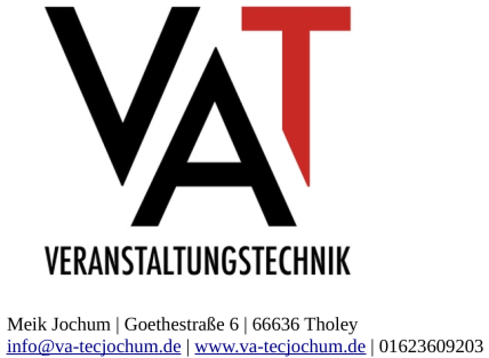 Logo VA-TEC Jochum |Ton & Licht Service Saarland | Veranstaltungstechnik, Musik & Licht