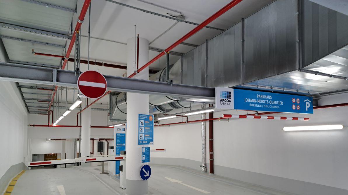 Parkhaus Johann-Moritz-Quartier APCOA, Fürst-Johann-Moritz-Straße in Siegen