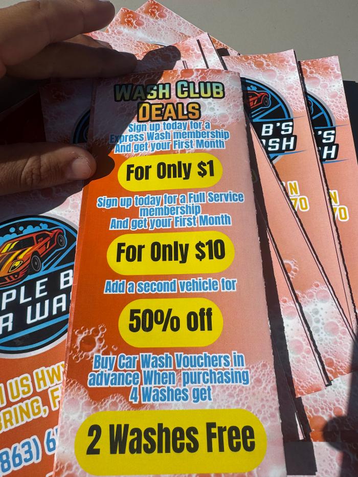 Triple B'S Car Wash Logo