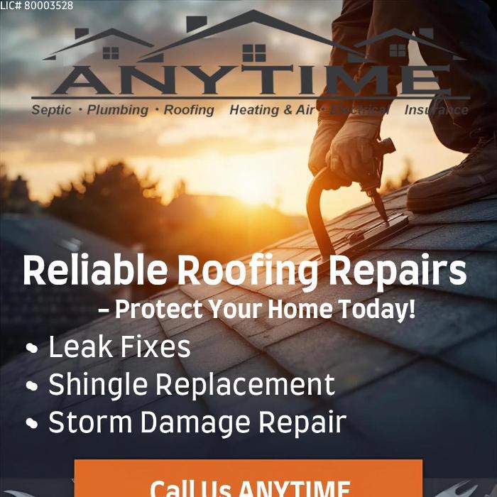 Anytime Roofing Company Storm Damage Repair Owasso