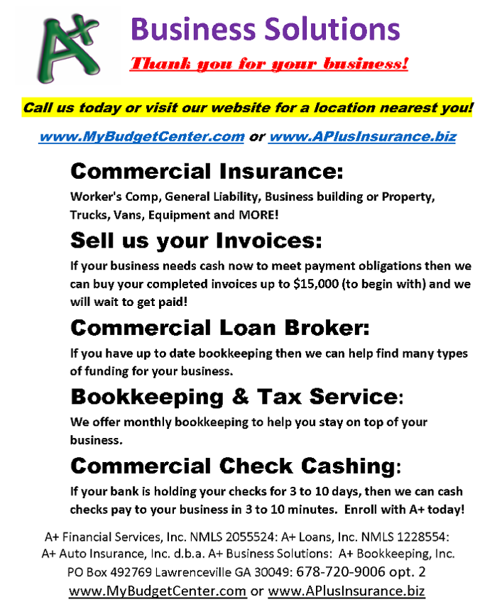 A+ Financial Services, Inc. #07 - Decatur, GA