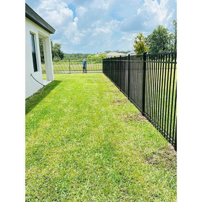 Newly Installed Beautful Black Aluminum Through Fencing.