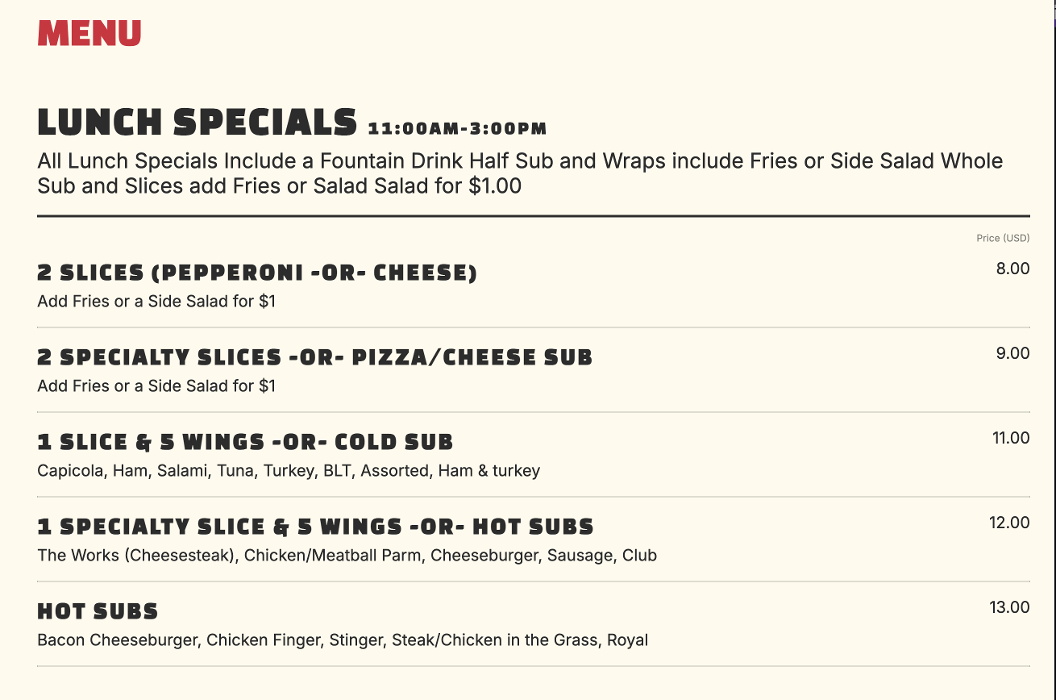 Bullseye Pizza - Getzville, NY