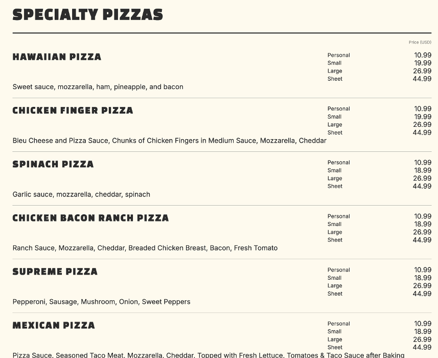 Bullseye Pizza - Getzville, NY