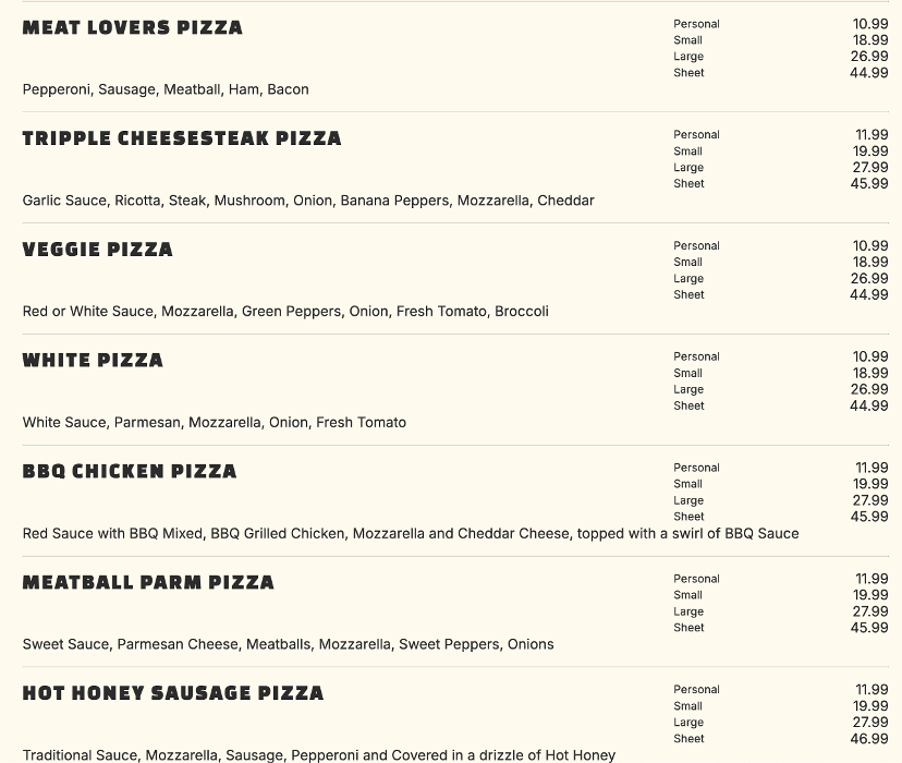 Bullseye Pizza - Getzville, NY