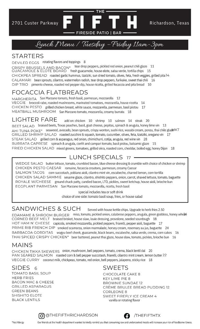 The Fifth: Fireside Patio and Bar - Richardson, TX