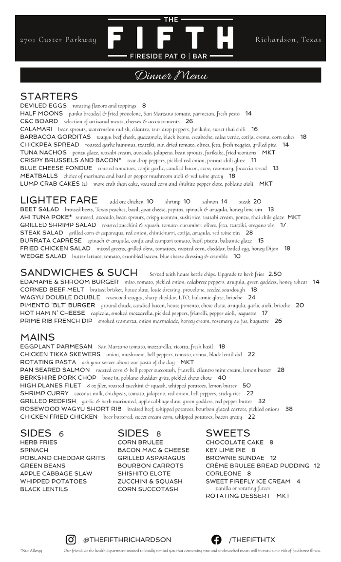 The Fifth: Fireside Patio and Bar - Richardson, TX