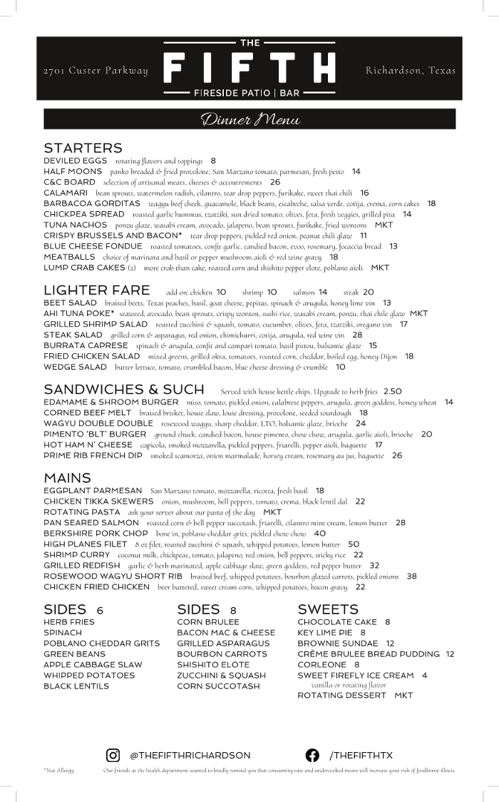 The Fifth: Fireside Patio and Bar - Richardson, TX