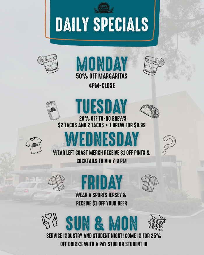 Left Coast Brewing Distillery Smokehouse - Irvine Image