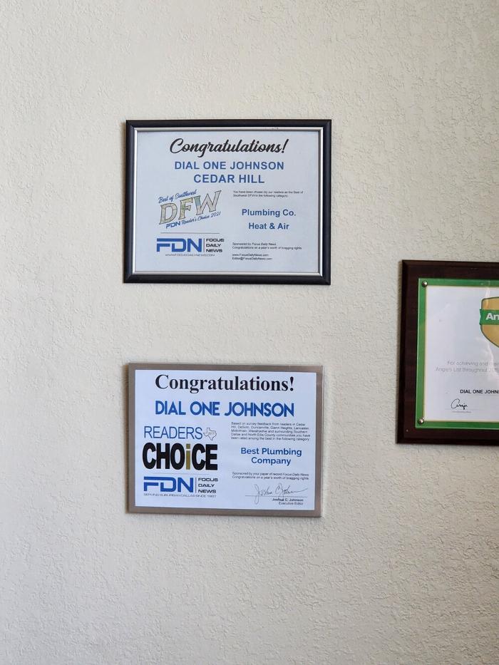 Dial One Johnson Plumbing Cooling and Heating Image