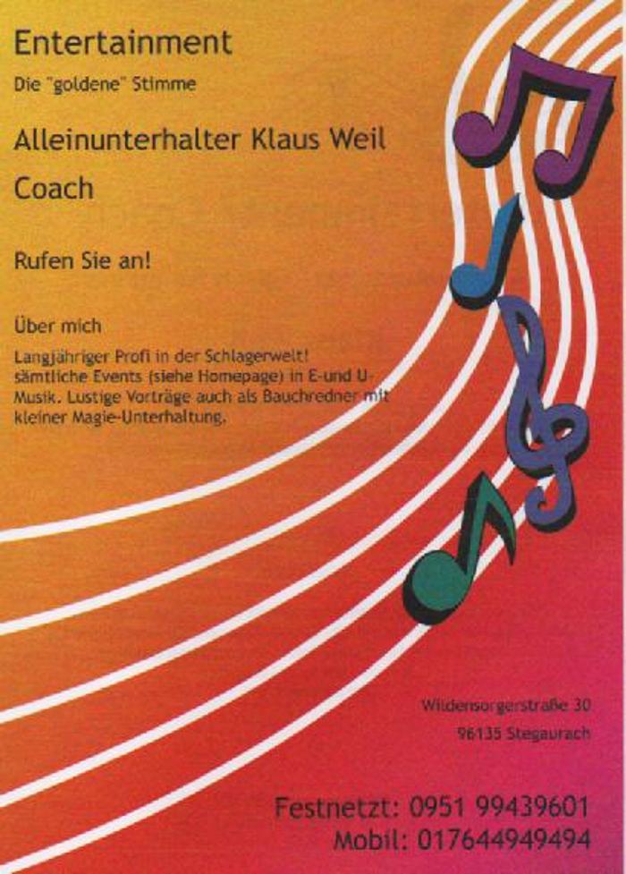 Alleinunterhalter Klaus Weil