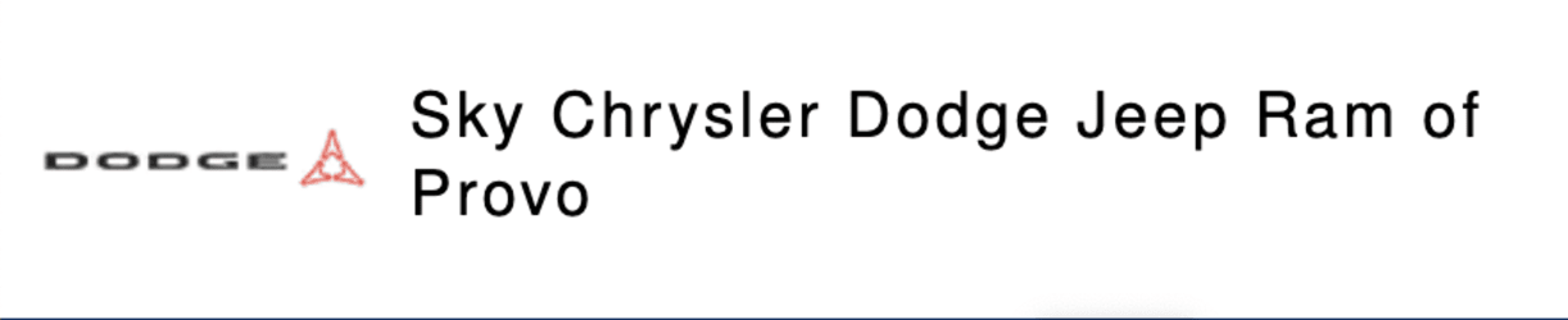 Sky Chrysler Dodge Jeep Ram of Provo Logo