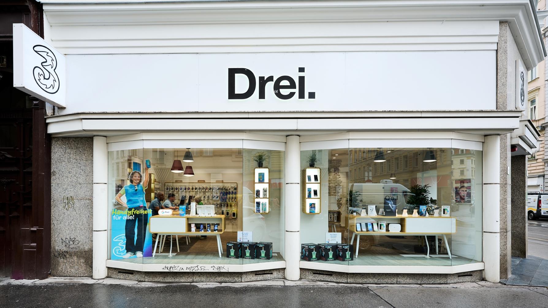 Drei Shop Taborstraße, Taborstraße in Wien