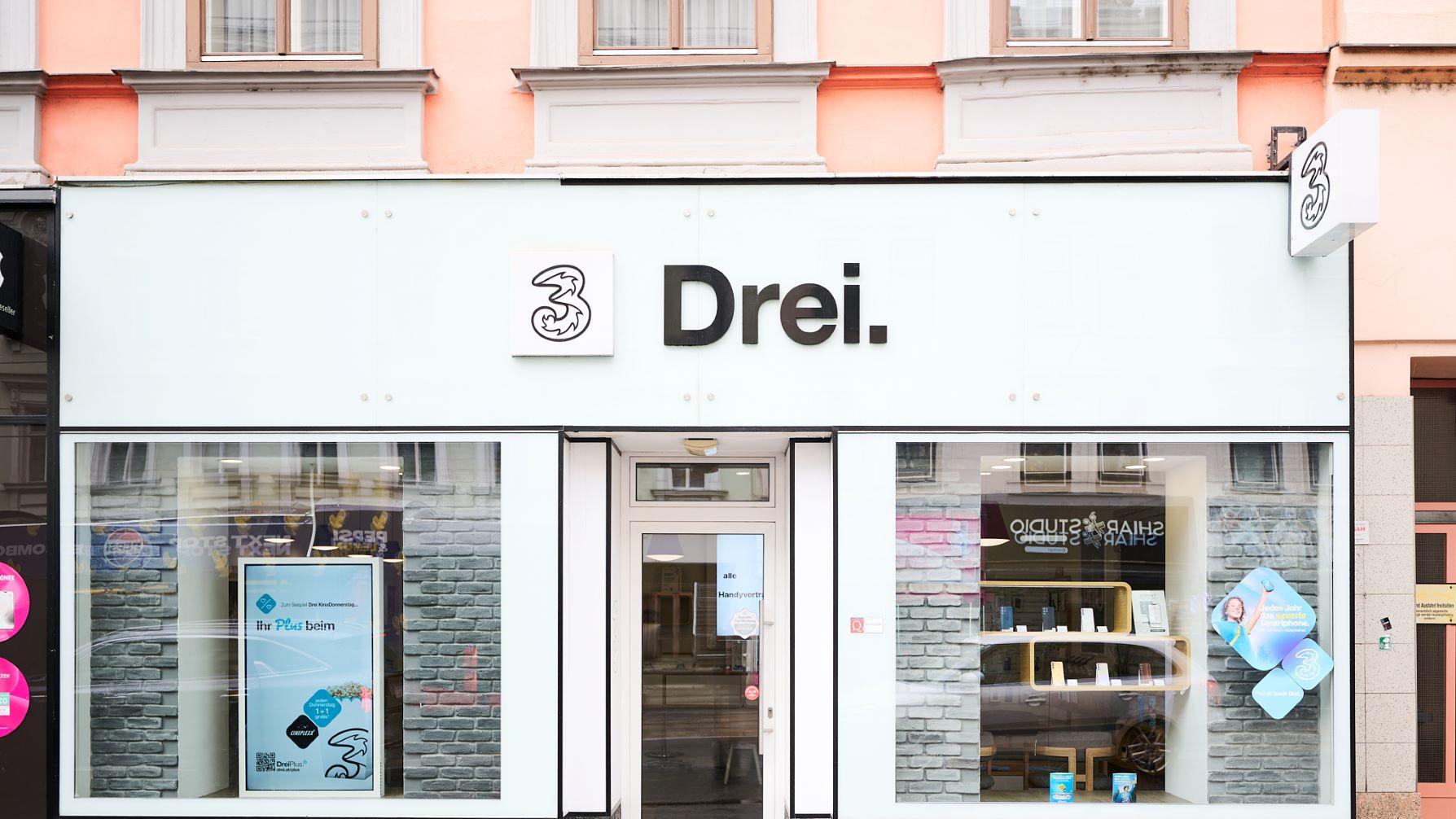 Drei Shop Brigittenau, Wallensteinstraße in Wien