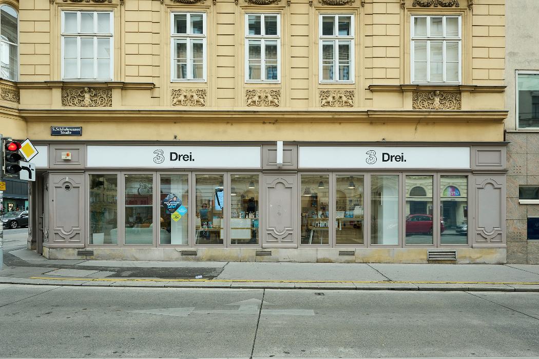 Drei Shop Margareten, Pilgramgasse in Wien