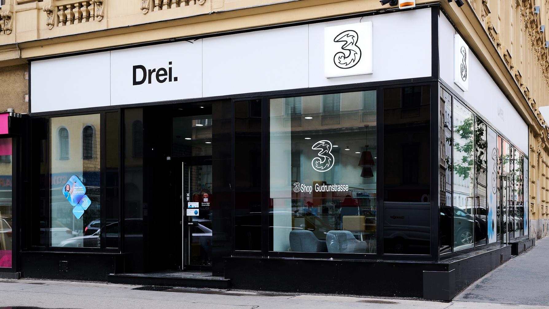 Drei Shop Gudrunstraße, Herzgasse in Wien