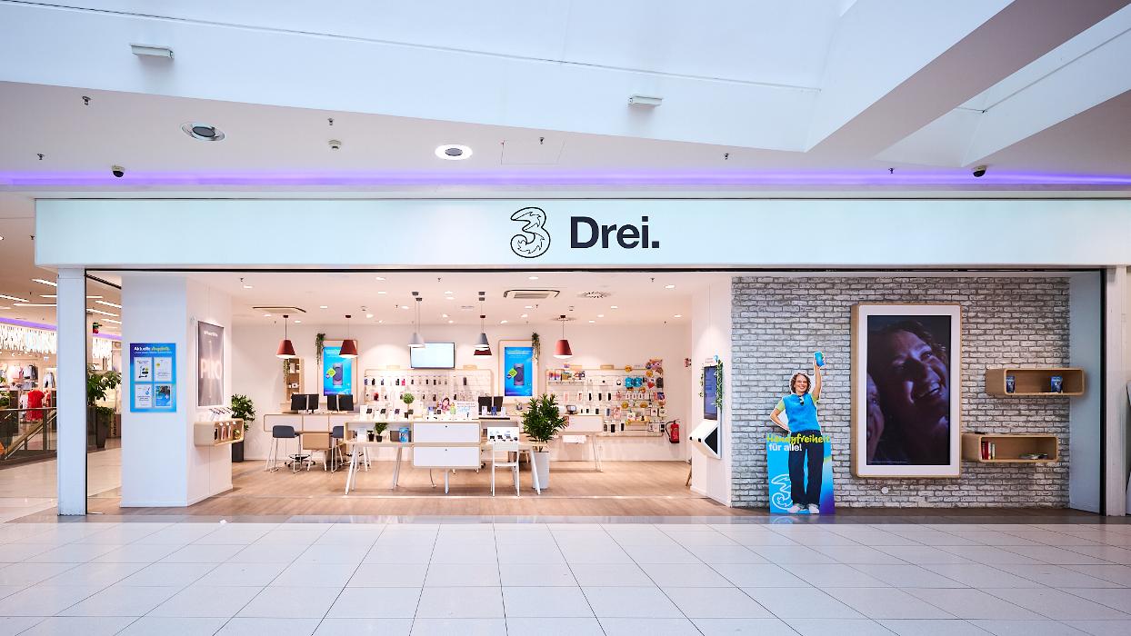 Drei Shop Wien Riverside, Breitenfurter Straße in Wien