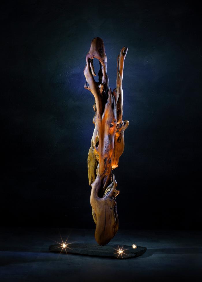 Stefan Eger Holzskulpturen | Feuertonnen | Kunst in Metall & Holz | Feuerlauf, Feldstraße in Chemnitz