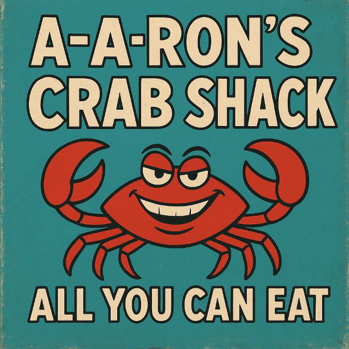 A-A-Ron's Crab Shack Logo