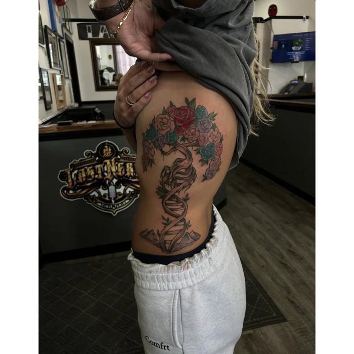 Flower Torso Tattoo