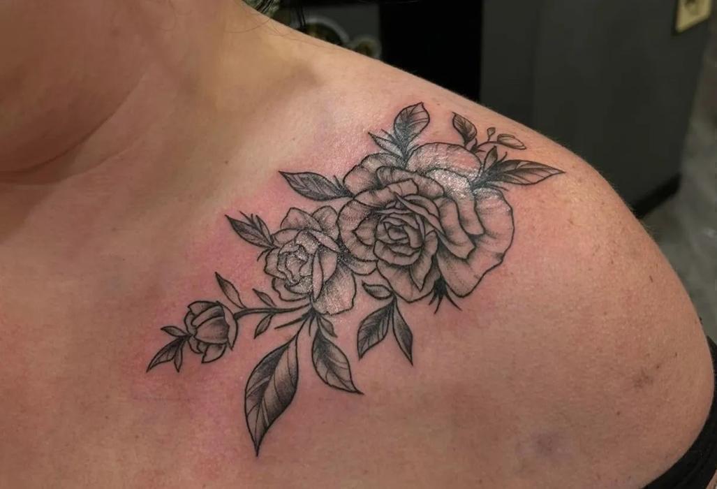 Flower Shoulder Tattoo