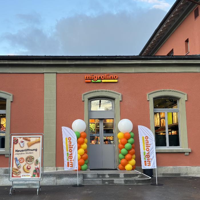 migrolino Wohlen Bahnhof, Bahnhofplatz in Wohlen