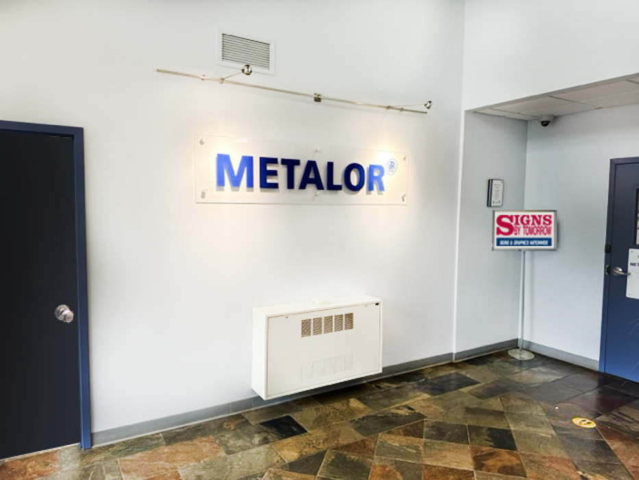 Metalor-N. Attleboro Frosted Acrylic Sign