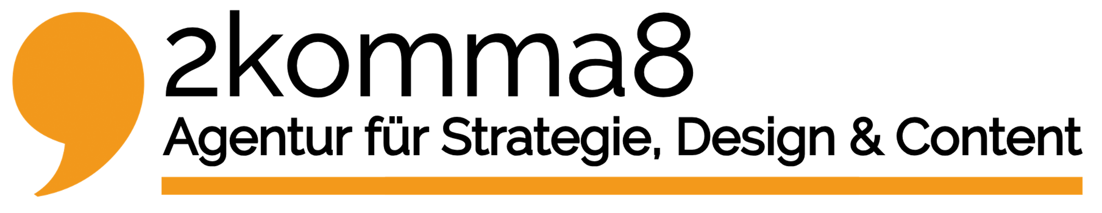 Logo 2komma8 | Agentur für Strategie, Design & Content