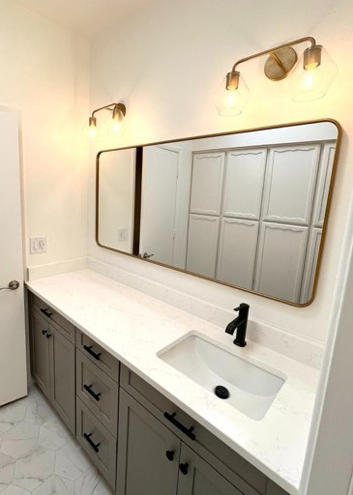 Amazing bathroom vanity installed