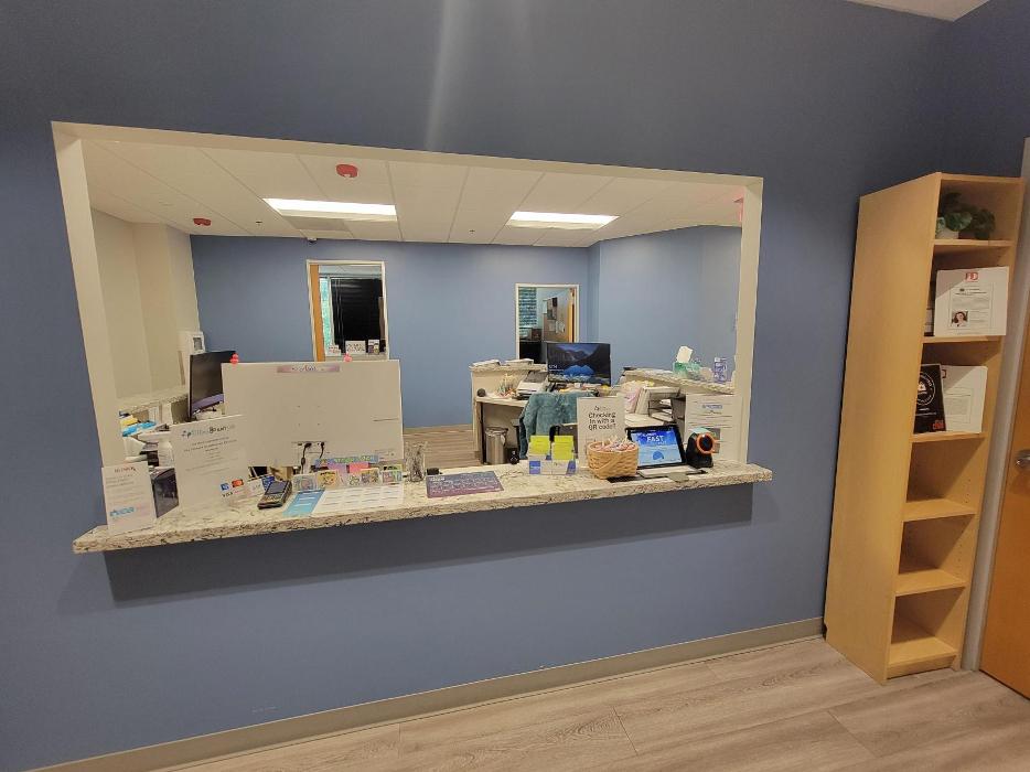 Front desk reception of The ENT & Allergy Centers of Texas in Allen, TX