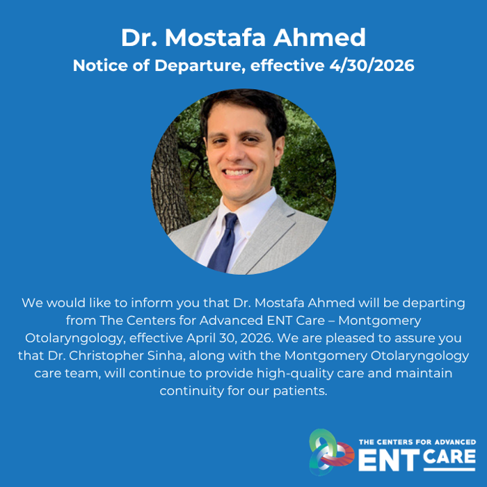Dr. Mostafa Ahmed - Notice of Departure, effective 4/30/2026
