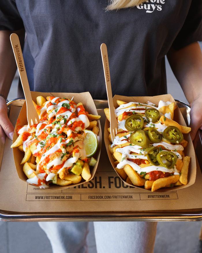 Frittenwerk Frankfurt Skyline Plaza, Europa-Allee in Frankfurt am Main