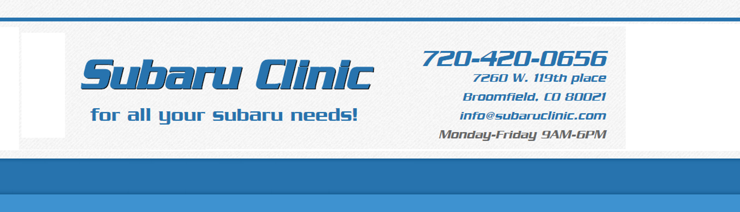 Subaru Clinic - Broomfield, CO