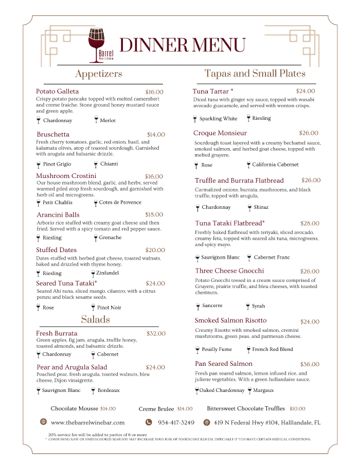 Barrel Wine &amp; Cheese Wine Bar and Restaurant Logo