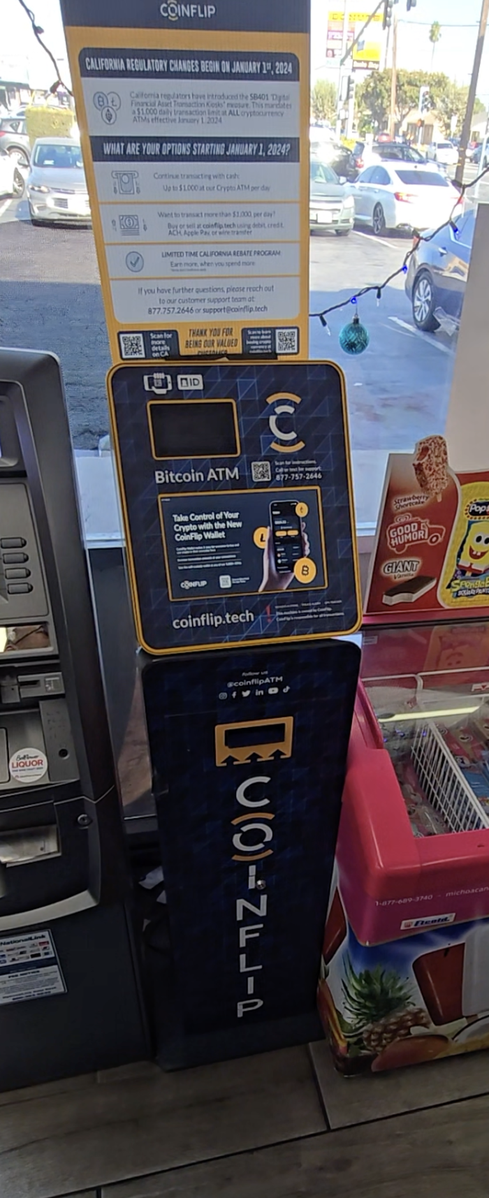 CoinFlip Bitcoin ATM - Bellflower Market Liquor (Bellflower) Image