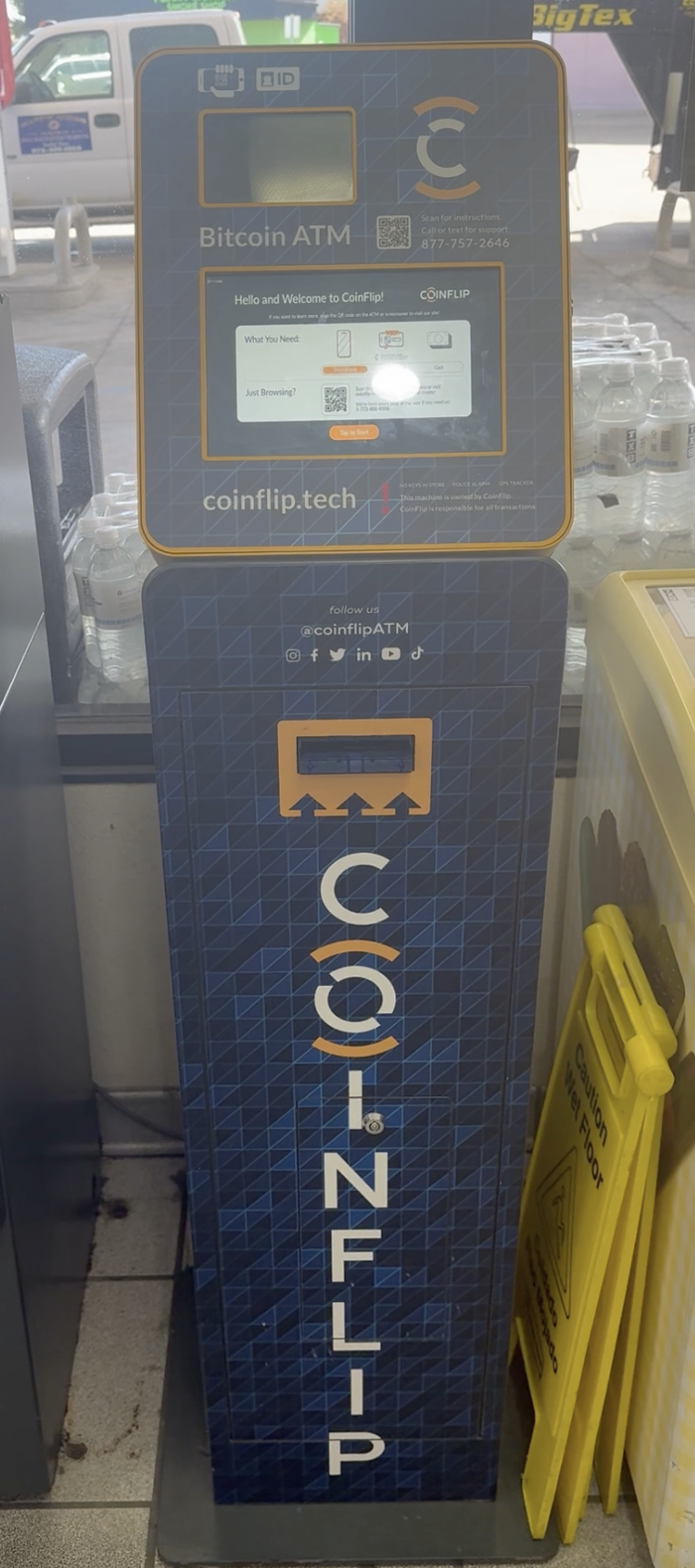 CoinFlip Bitcoin ATM - TXB 19 - Exxon (Whylie) Logo