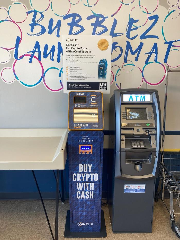 CoinFlip Bitcoin ATM - Bubblez Laundromat (Carol Stream) Logo