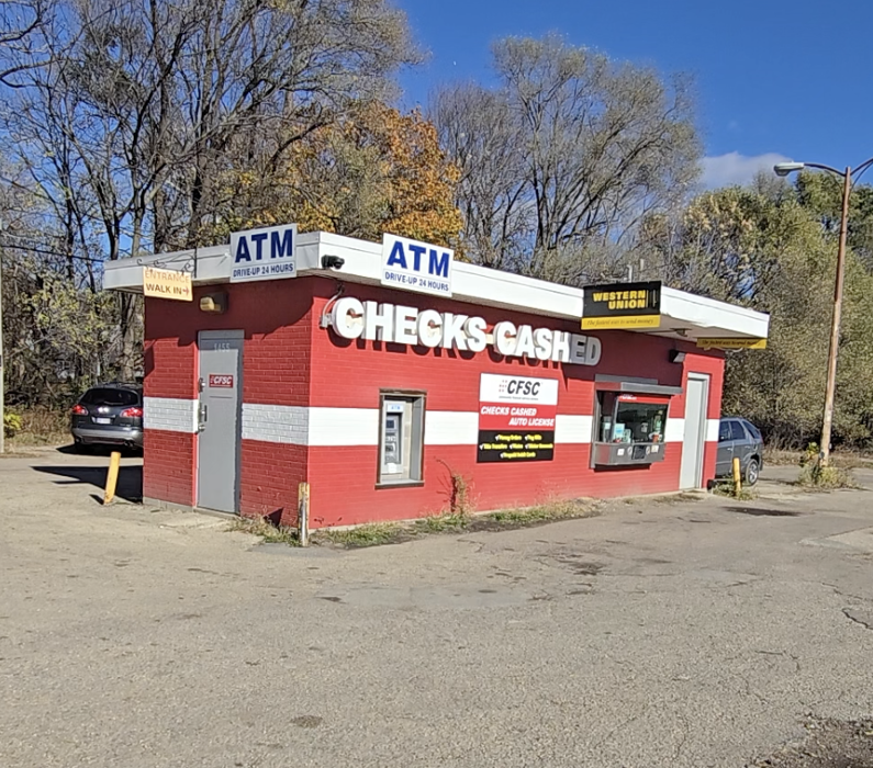 CoinFlip Bitcoin ATM - CFSC West State Check Cashing and Auto License (Rockford) Logo